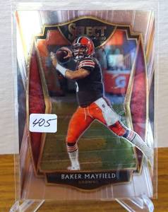 lot 405 image: BAKER MAYFIELD 2020 PANINI SELECT #123 PREMIER LEVEL