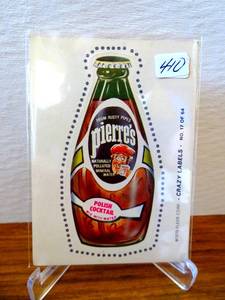 lot 410 image: ORIGINAL 1979 CRAZY LABELS - PIERRES POLISH COCKTAIL WATER (HARD TO FIND) $$