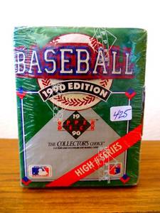 lot 425 image: FACTORY SEALED 1990 Upper Deck MLB Baseball High # Series Complete Set #701 - 800 $$