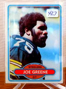 lot 427 image: 1980 Topps Joe Greene #175 Pittsburgh HOFer