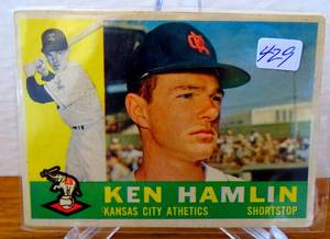 lot 429 image: VINTAGE 1960 Topps High # Series #542 Ken Hamlin $$
