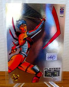 lot 440 image: 1993 Valiant PLAYERS OF DEATHMATE HOLOGRAM FOIL INSERT CHASE CARD P4