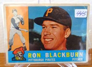 lot 445 image: VINTAGE 1960 Topps Set-Break #209 Ron Blackburn