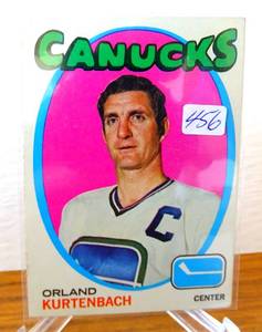 lot 456 image: VINTAGE Orlando Kurtenbach 1971 Topps hockey card # 42