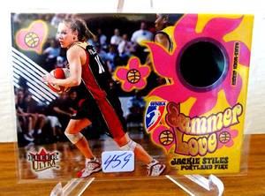 lot 459 image: 2002 Ultra WNBA Jackie Stiles Summer Love Memorabilia Southwest Missouri State $$ GAME WORN