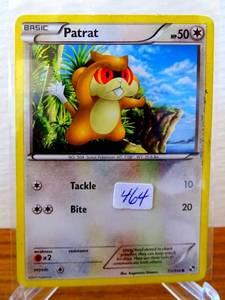 lot 464 image: Patrat 77114 Common  BW Base Set  Pokemon Card