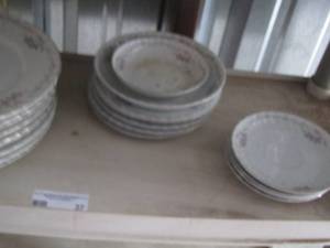 lot 37 image: Genuine porcelain dishes -  cup plates, dinner plates, saucers, bowl