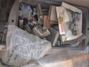 lot 80 image: hog rings, various size staples, nails