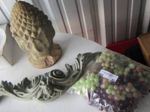 lot 88 image: wax grapes, home dcor