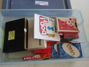 lot 110 image: various playing cards