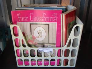 lot 143 image: cross stitch magazine books
