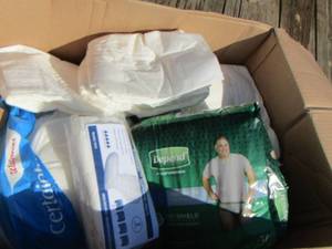 lot 166 image: Adult diapers some opened and some unopened