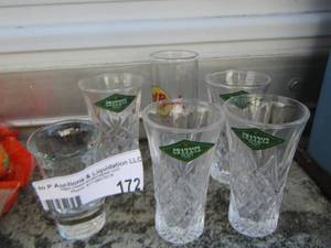 lot 172 image: Shannon shark crystal shot glasses