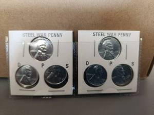 lot 68 image: Set of 2 - 1943 Steel War Pennys - D,P,S