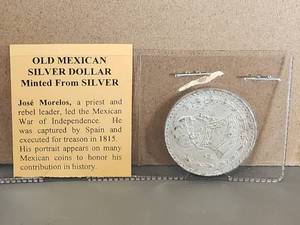 lot 99 image: Vintage old Mexican Silver Dollars-Pesos - 1964 coin