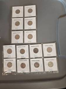 lot 112 image: Selection of Buffalo Nickels