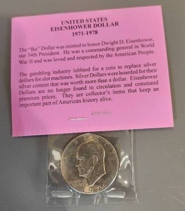 lot 123 image: 1974 United States Eisenhower dollar