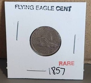lot 165 image: 1857 Flying Eagle Cent - rare -