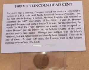 lot 171 image: 1909 VDB 1 Cent piece -Lincoln Head Cent