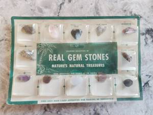 lot 60 image: Souvenir collection of Real Gemstones  post card