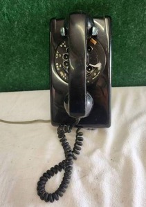 lot 120 image: Vintage black rotary wall phone Bell System by Western Electric
