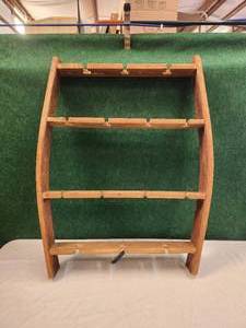 lot 199 image: Wine Glass Rack made from a wine barrel