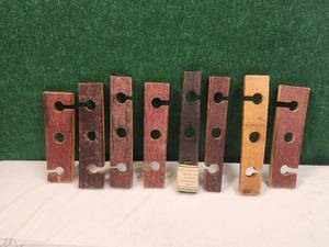 lot 228 image: Selection of 8 wine glass and bottle holders made from wine barrels