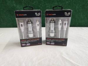 lot 240 image: Selection of 2 blackweb usb-c car chargers