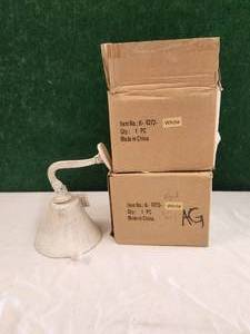 lot 250 image: Selection of 2 white metal wall hanging bells