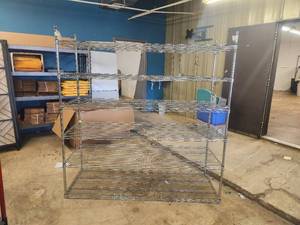 lot 286 image: Heavy metal rack shelf unit - 2D x6W