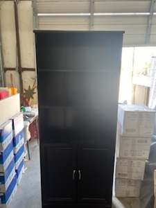 lot 159 image: Black bookshelf