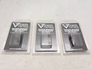 lot 131 image: Vickers Tactical Extended for Glock� Gen 4 & 5 940 Mag Release   OD Green - QUANTITY 3 - BID IS TIMES THE QUANTITY