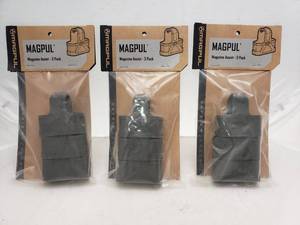 lot 141 image: MAGPUL 3 Pack of Original Magpuls   5.56   Olive Drab Green - QUANTITY 3 - BID IS TIMES THE QUANTITY