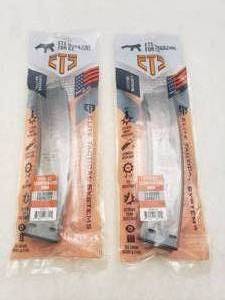 lot 169 image: ETS Scorpion EVO 30rd 9mm Magazine - QUANTITY 2 - BID IS TIMES THE QUANTITY