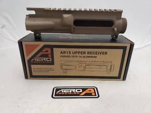 lot 294 image: Aero Precision AR15 Stripped Upper Receiver - FDE Cerakote