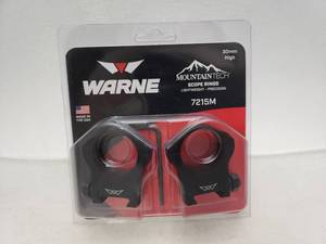 lot 308 image: Warne 30mm Mountain Tech High Matte Rings