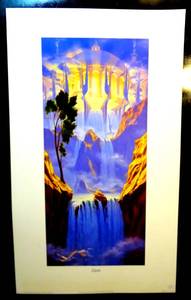 lot 5 image: BEAUTIFUL PRINT BY ARTIST JEFF HAYNIE TITLED ZION - APPROX 28 X 12 $$