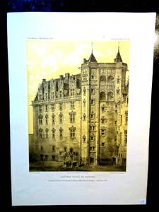 lot 13 image: CHATEAU DUCAL DE NANTES LITHOGRAPH - MEASURES 14 X 20