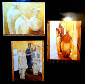 lot 15 image: LOT OF THREE 11 X 14 POTTERY PRINTS - READY TO FRAME