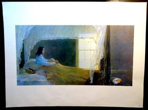 lot 17 image: HELGA by ANDREW WYETH PRINT - APPROX 21 X 29