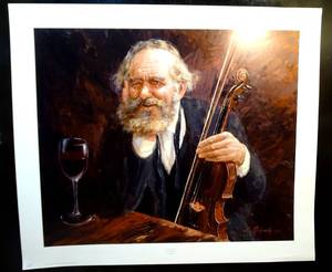 lot 20 image: CHARMING Nenad Mirkovich Print titled Young At Heart - MEASURES 24 X 28