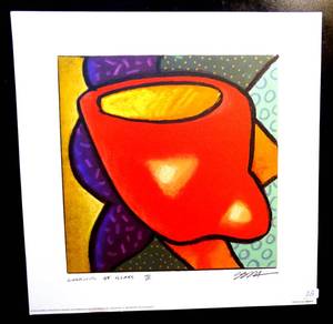 lot 23 image: Looking At Glass IV 14x14 Framed Art Print by Handpress International
