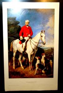 lot 26 image: Portrait of Charles Trelawny, Esq., Master of the Dartmoor Hunt, on his Favorite Hunter Grimaldi, with the Hounds Conqueror, Lounger and Windermere by SIR FRANCIS GRANT - 22 X 35