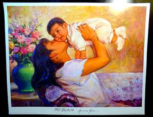 lot 28 image: MIL BESOS (1000 KISSES) Fine Art Print by Heleodoro Heras - MEASURES 20 X 25