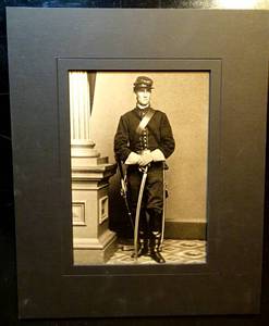 lot 35 image: AWESOME CIVIL WAR SOLDIER PORTRAIT PRINT IN NICE MATTE READY TO FRAME - 12 X 15