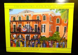 lot 38 image: JUNETEENTH POSTER BY BURL WASHINGTON  - MEASURES 18 X 24