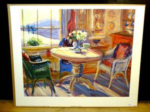 lot 39 image: ARTIST SUE WALES TITLED WINTER WINDOW PRINT - MEASURES 18 X 24