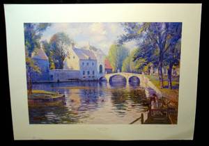 lot 53 image: BIG $ LOT - LIMITED EDITION Timeless Bridge Print by Cha Ilyong - SIGNED & NUMBERED 20 X 27