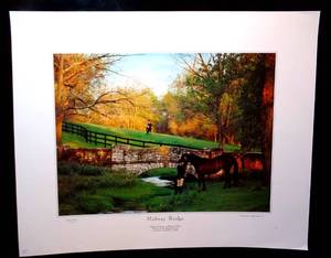 lot 57 image: Hockensmith Limited Edition Signed Print - MIDWAY BRIDGE (MIDWAY COLLEGE) - 22 X 26 $$