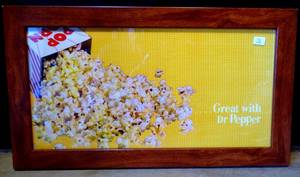 lot 76 image: VINTAGE DR PEPPER ADVERTISEMENT FRAMED UNDER GLASS - 11 X 18